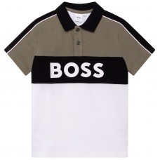 Hugo Boss Boys Short Sleeve Polo - White